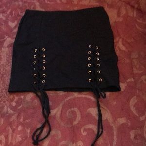 Gold & Black mini skirt
